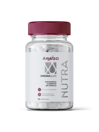 &Aacute;rago Nutra Drena Slim - Drenagem Linf&aacute;tica - 60 C&aacute;psulas 