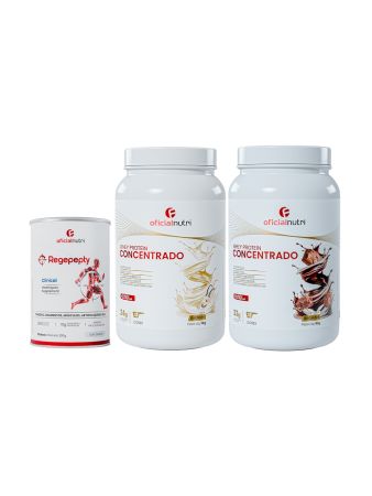 Whey Protein Concentrado Brownie + Whey Baunilha + Regepepty Sem Sabor