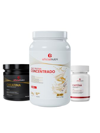 Creatina 300g + Cafe&iacute;na 200mg + Whey Protein Concentrado