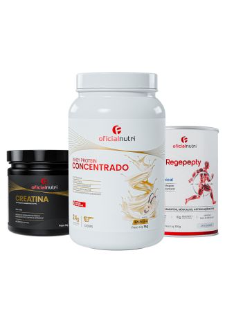 Creatina 300g + Regepepty Clinical + Whey Protein Concentrado