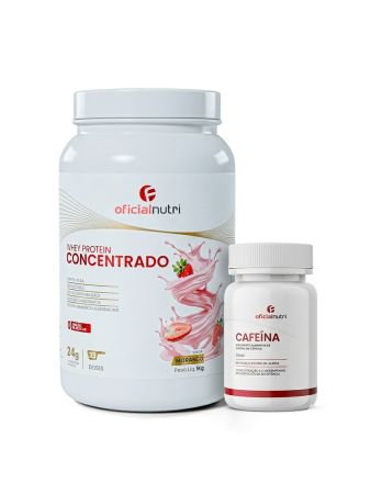 Cafe&iacute;na 200mg 120 C&aacute;psulas + Whey Protein Concentrado
